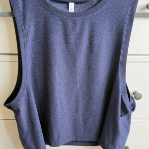 Fabletics Blue Crop Cut Out Muscle Tee